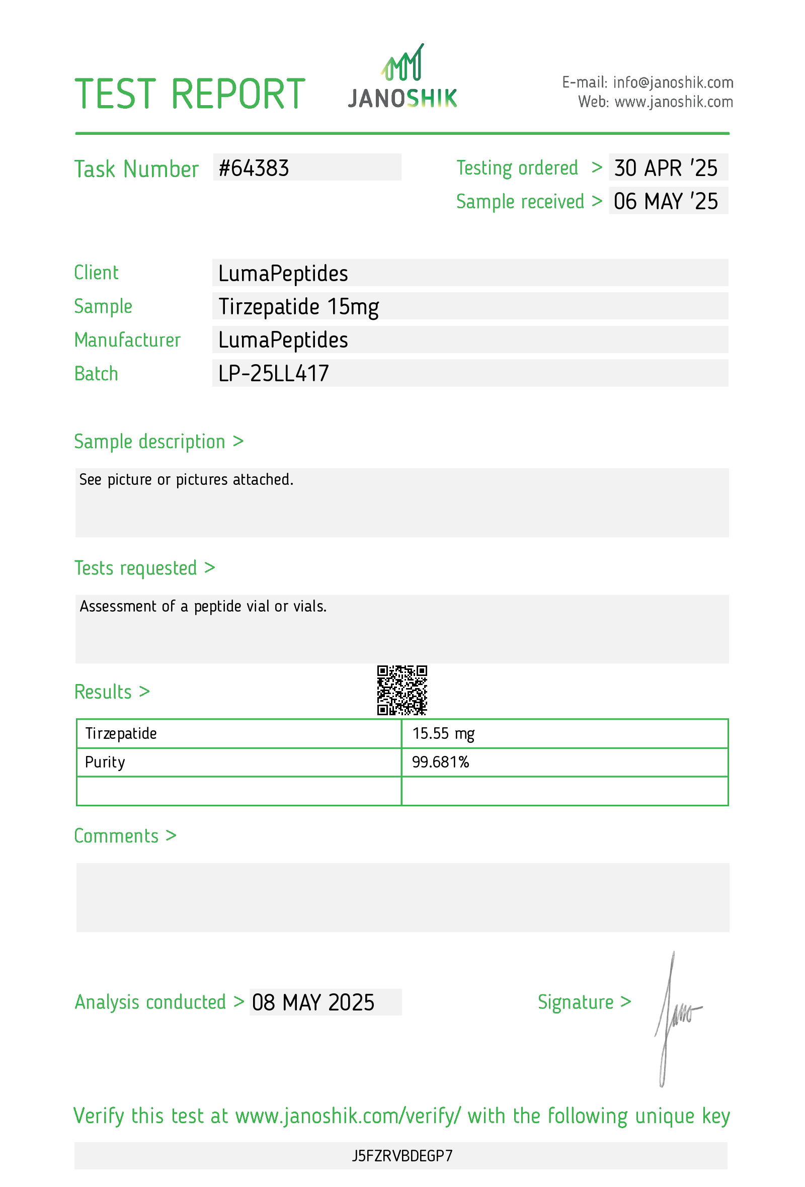 Test Report #64383